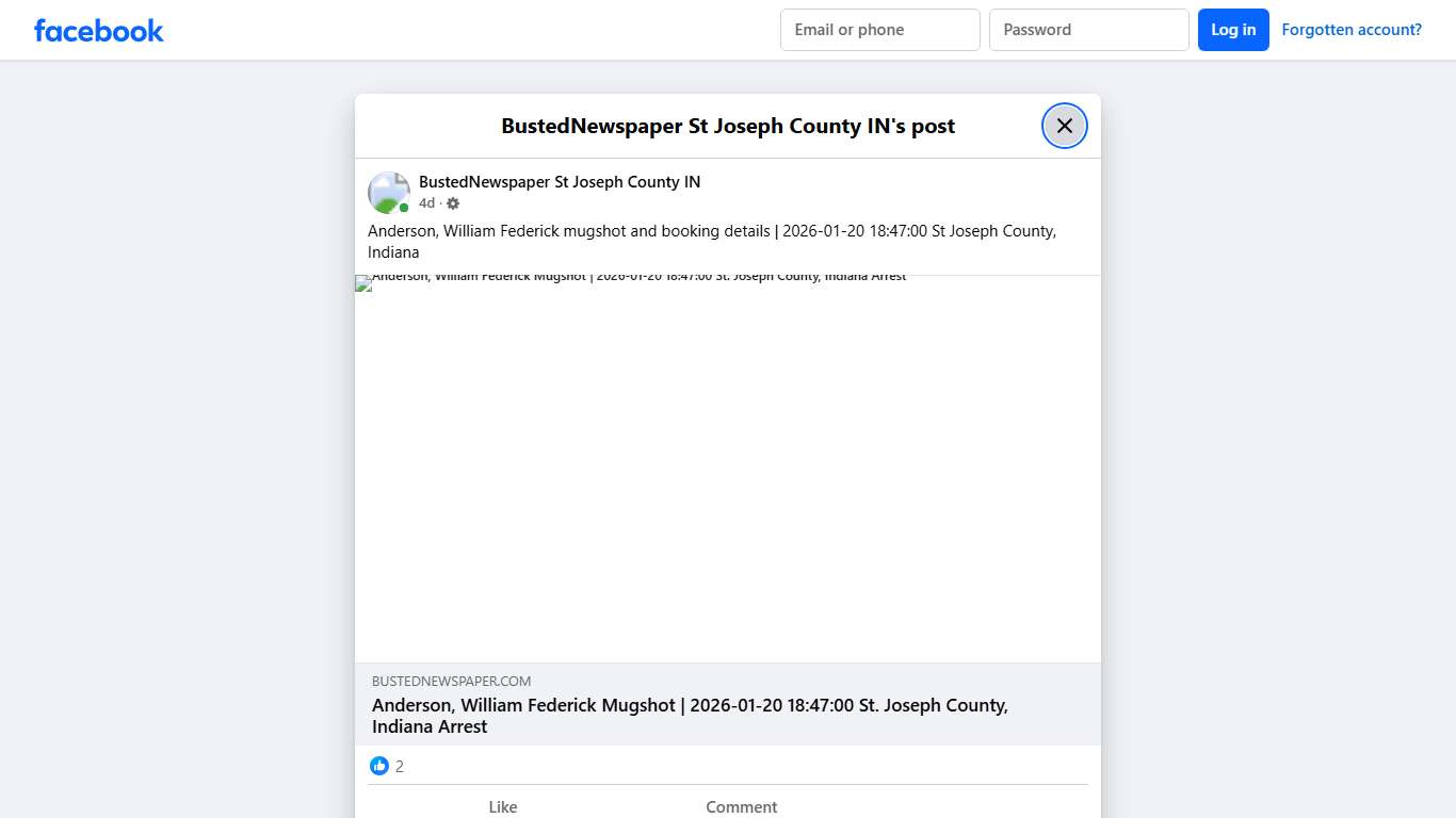 Anderson, William... - BustedNewspaper St Joseph County IN Facebook